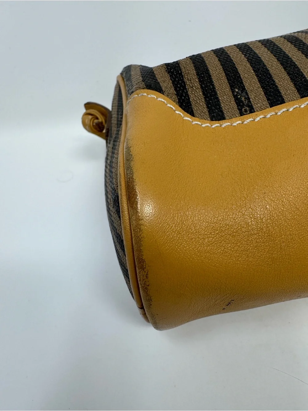Fendi vintage leather stripped crossbody bag